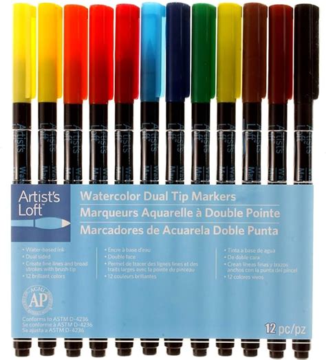 Amazon Artist S Loft Watercolor Dual Tip Markers 12 Colors