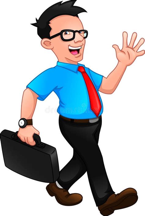 Businessman Waving His Arms To Get Attention Stock Illustration