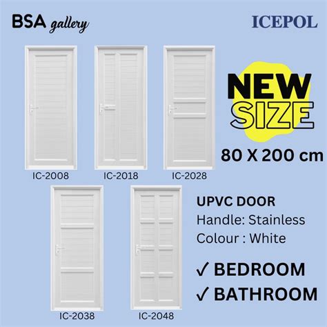 Jual Pintu Upvc X Putih Pintu Kamar Mandi Wc Pintu Kamar Tidur