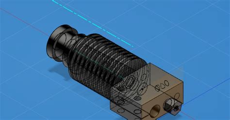 E3D V6 With Volcano Hot End 71 Mm Modeled For Accessory Creation Autodesk Community Gallery