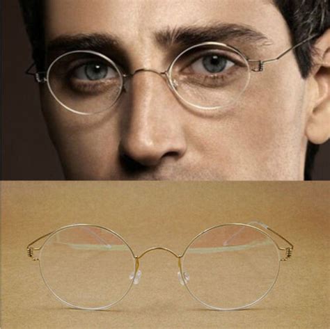 Gold Oval Vintage Titanium Eyeglasses Frames for Men India | Ubuy