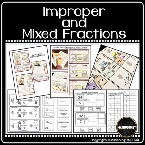 Convert Mixed To Improper Fractions Made By Teachers