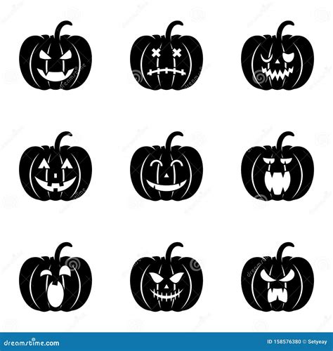 Conjunto De Calabazas Para El Vector De Dise O De Halloween Aislado