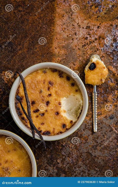 Spanish Crema Catalana Creme Brulee Traditional French Vanilla Cream