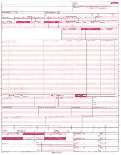 CMS 1450 UB04 Medical Billing Forms 500 Sheets Walmart