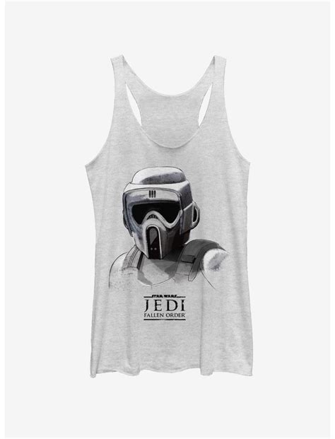 Star Wars Jedi Fallen Order Scout Trooper Mask Girls Tank White