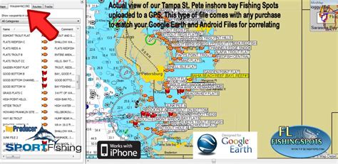 Tampa Bay Fishing Map Florida Fishing Maps For Gps