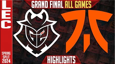 G2 Vs FNC Highlights ALL GAMES GRAND FINAL Playoffs LEC Spring 2024