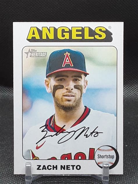 Zach Neto Topps Heritage Mini White Border Angels Ebay