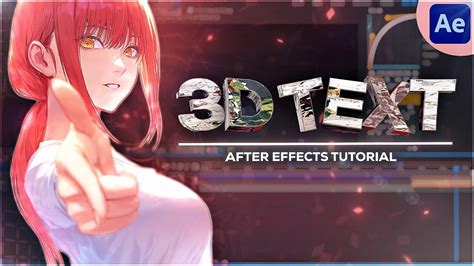 3d Text Easy After Effects Amv Tutorial Youtube