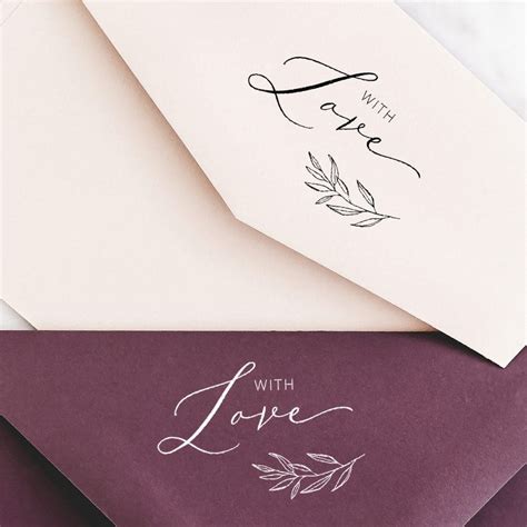 Mix Match Stempel Schriftzug With Love Kalligraphie