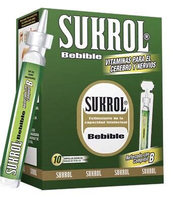 Sukrol Vitaminas Para El Cerebro Y Nervios Ampollas Bebibles Ebay