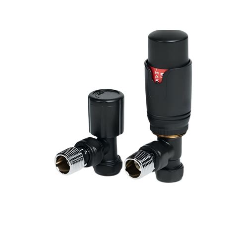 Buy Thermostatic Angled Valves Black B Poshrads