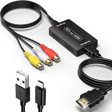 DIGITNOW Convertisseur RCA Vers HDMI CVBS AV Vers HDMI Adaptateur