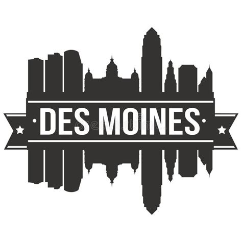 Des Moines Skyline Symbol Design City Vector Art Stock Vector