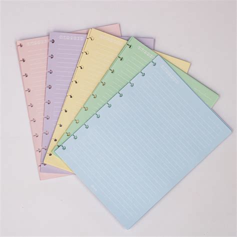 Refil Caderno De Discos A Linhas Brancas Linha Colors Furos