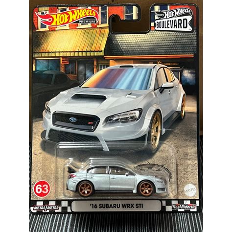 風火輪 hot wheels 林蔭大道 16 速霸陸 Subaru wrx sti 硬皮鯊 精裝 膠胎 蝦皮購物
