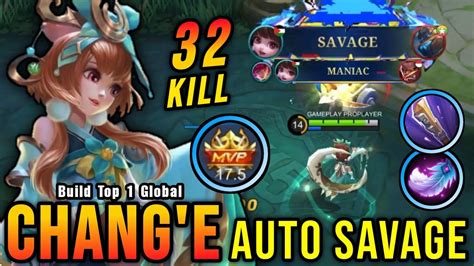 NEW META 32 Kills Chang E Golden Staff Build AUTO SAVAGE Build