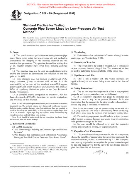 Astm C Standard Practice For Testing Concrete Pipe Sewer