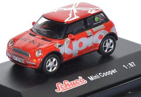 1zu87 eu Shop für gebrauchte Modellautos Mini Cooper Sony Xplod rot