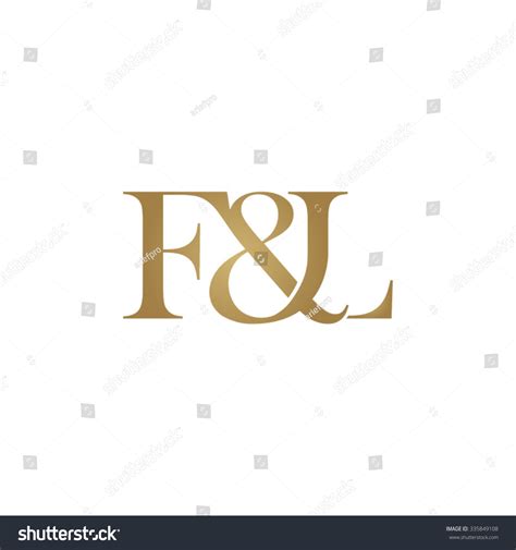 Fl Initial Logo Ampersand Monogram Golden Stock Vector (Royalty Free ...