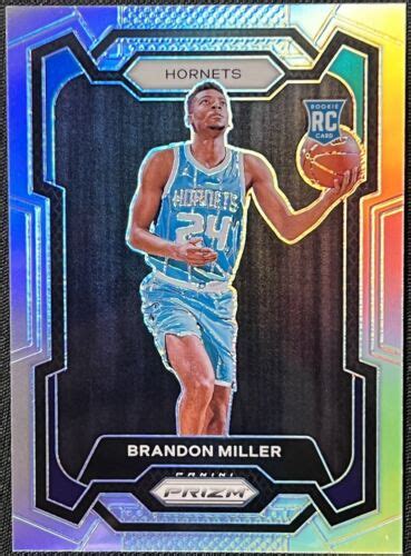 Panini Prizm Brandon Miller Rc Silver Prizm Hornets Rookie Card