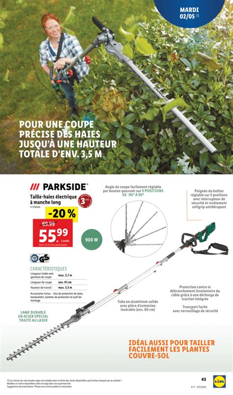 Catalogue LIDL Parkside Bricolage Jardinage Arrivage De La Semaine Du