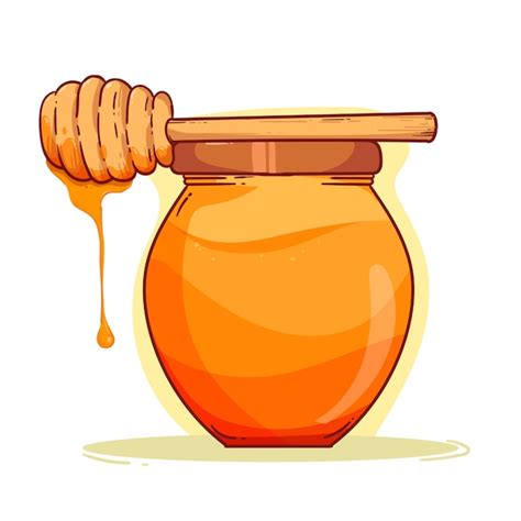 Free Vector | Hand drawn honey jar drawing illustration