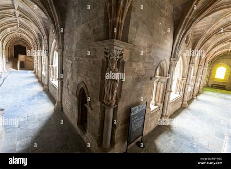 Cathedral Of Evora Cloister Built In Gothic Style Portugal Stock