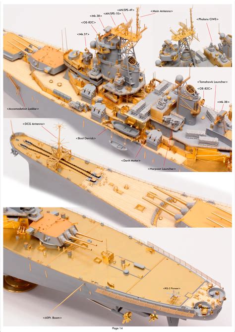 Uss Bb Missouri Circa Detail Up Set