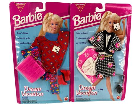 Lot - (2) Barbie Fashions - Dream Vacation, No’s. 10752 and 10755, 1993.