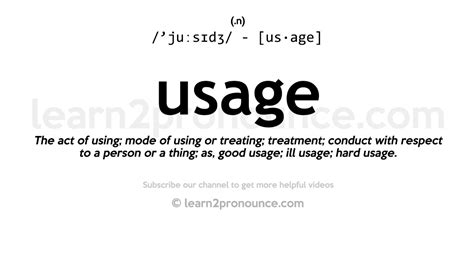 pronunciation  usage definition  usage youtube