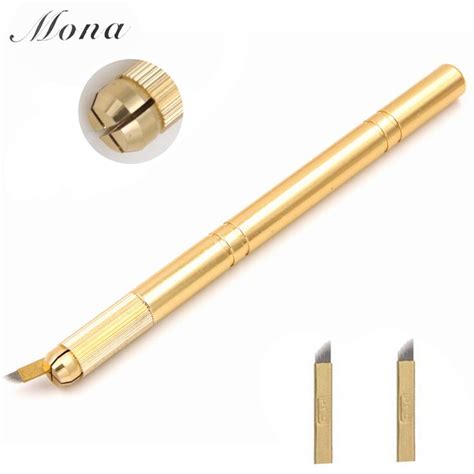 Golden Tebori Pen Microblading Pen Tattoo Machine For Permanent Makeup