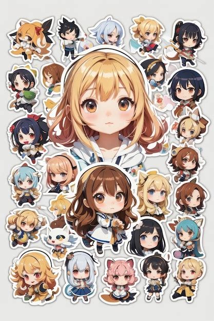 Premium Ai Image Cute Anime Sticker