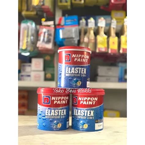 Cat Tembok Nippon Paint Elastex 3 In 1 1kg Putih Abu Abu Dan Clear