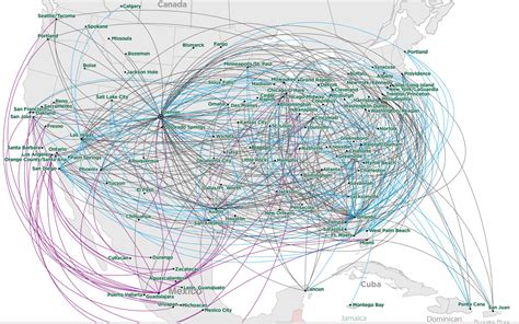 Frontier Airlines Flight Route Map