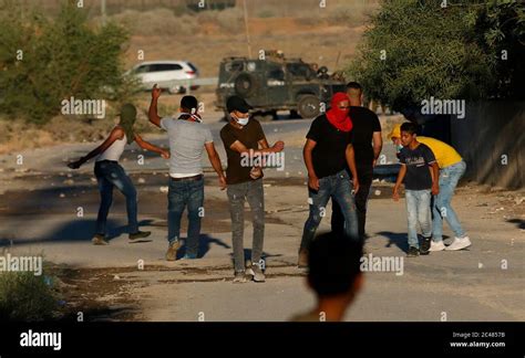 Jordan Valley 24th June 2020 Palestinians Clash With Israeli