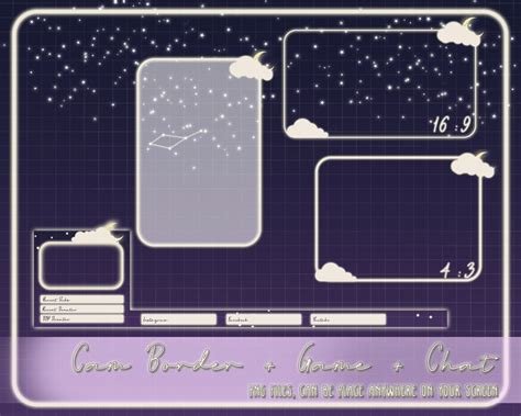 Starry Night Twitch Package Kawaii Twitch Overlay Twitch Etsy Canada