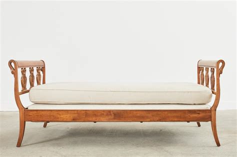 Neoclassical French Empire Style Swan Neck Daybed At 1stdibs Antique