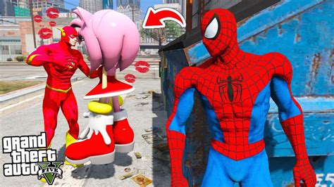 Homem Aranha Viu Flash Beijando Amy Rose No Gta Youtube