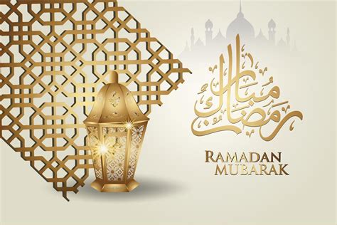 Luxurious And Elegant Design Ramadan Kareem With Arabic Calligraphy