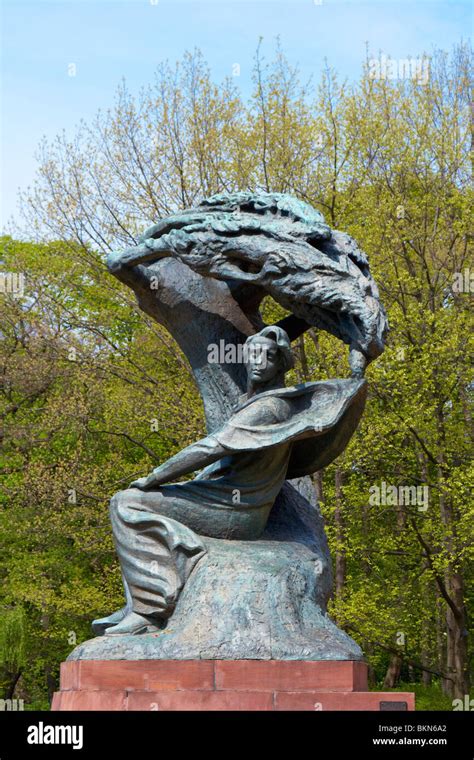 Monument To Frederic Chopin In Royal Baths Park Lazienki Krolewskie