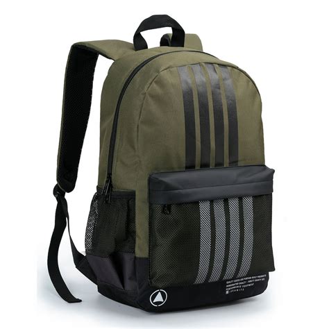 Mochila 18 Verde Militar Com Listras Seanite Mochilas Malas E Kits Escolares