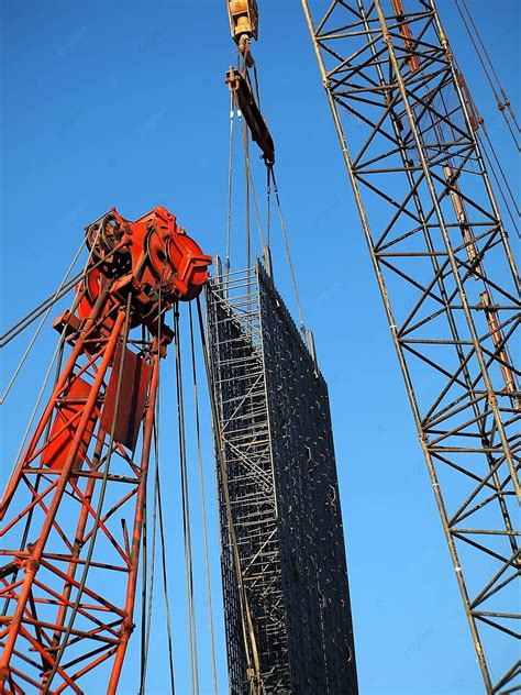 繁忙的建築工地 配有起重機建築重量線 照片背景圖桌布圖片免費下載 Pngtree