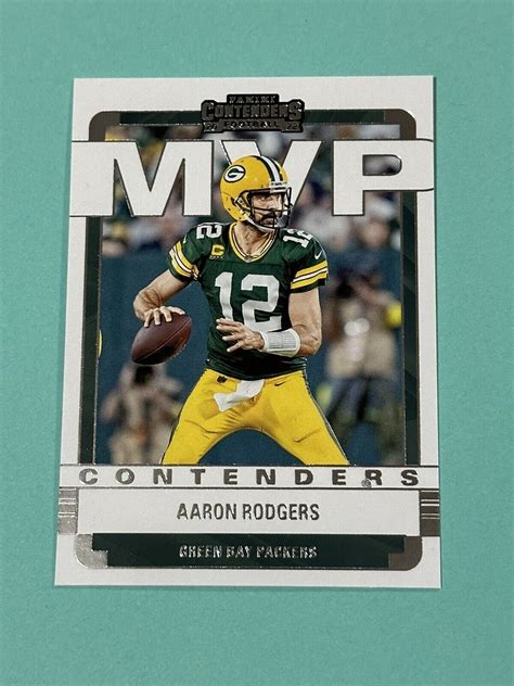 Panini Contenders Aaron Rodgers Mvp Mvp Aro Green Bay Packers F