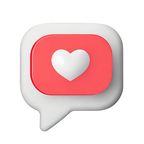 3D Social Media Notification Love Like Heart Icon 26552230 PNG