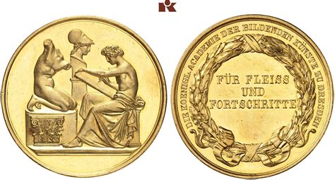 Anton 1827 1836 Goldmedaille Zu 6 Dukaten O J Slg Merseb 2441