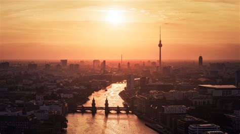 Berlin - Skyline Sunset Panorama | Skyline, Panorama, Berlin