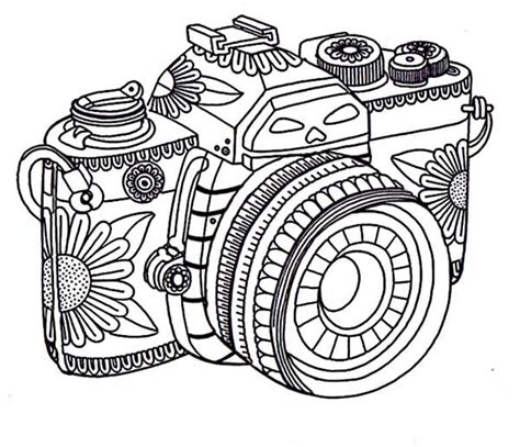 Tribal Camera In Photography Coloring Page Tribal Camera In