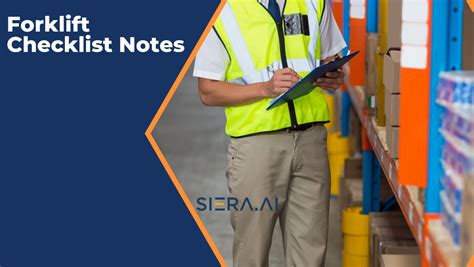 Forklift Checklist Notes Siera A